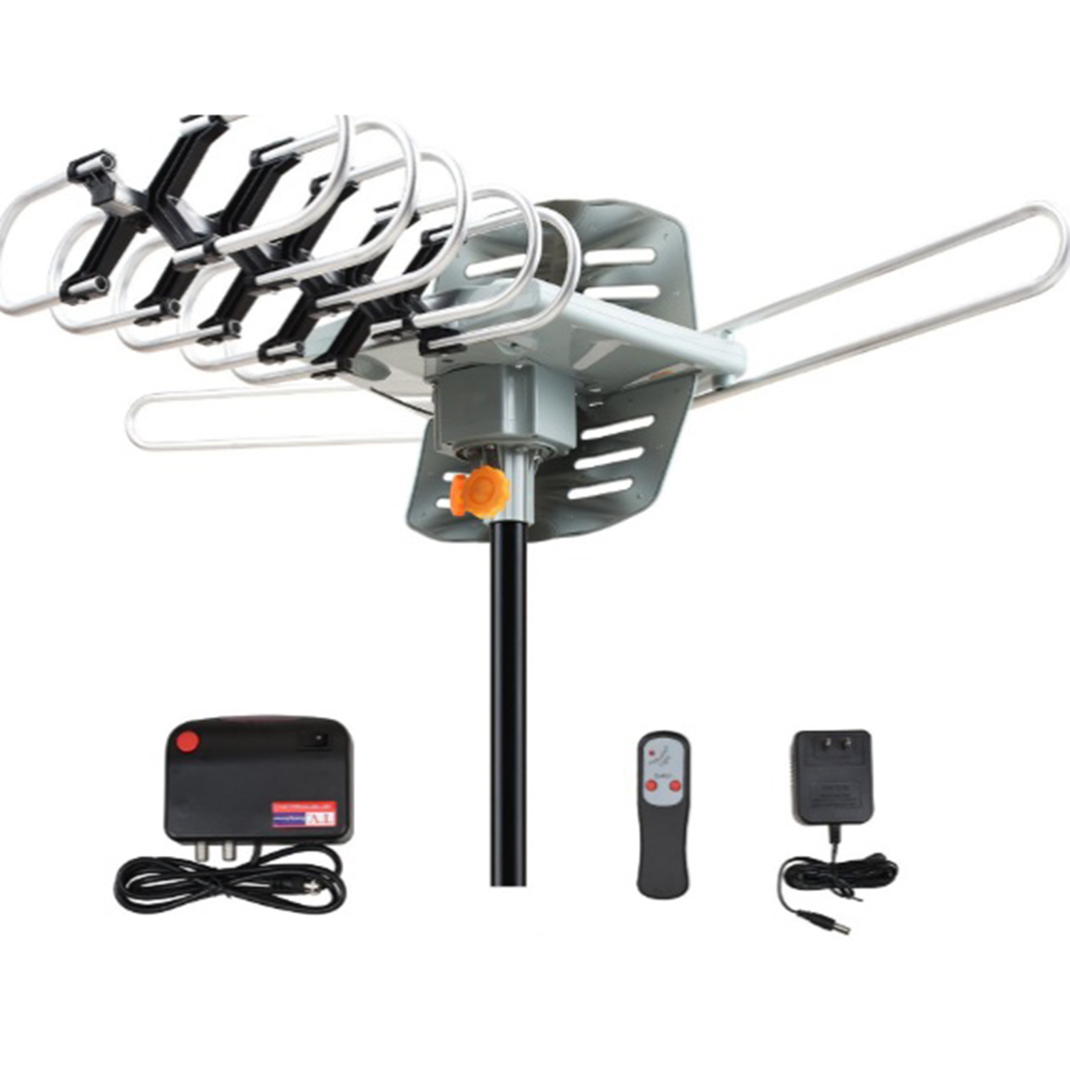 150 Miles TV Antenna Amplified Long Range Outdoor HD Digital 1080P 36dB UHF VHF eBay